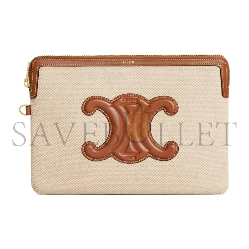 CELINE SMALL POUCH WITH STRAP CUIR TRIOMPHE 10J502EW1.02NT (25*17.5*1cm)
